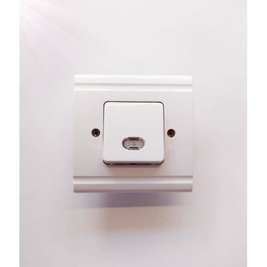 Button with lamp white - M3000 