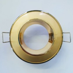 Σπότ χωνευτό στρογγυλό δίχρωμο MR16 - Χρυσό / Χρυσό περλέ - aca