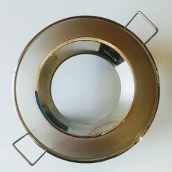 Σπότ χωνευτό στρογγυλό δίχρωμο MR16 - Ασημί / Ασημί περλέ - aca