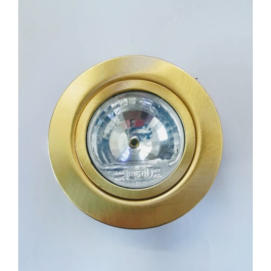 Recessed round furniture spot luminaires Matt gold  G4 - aca