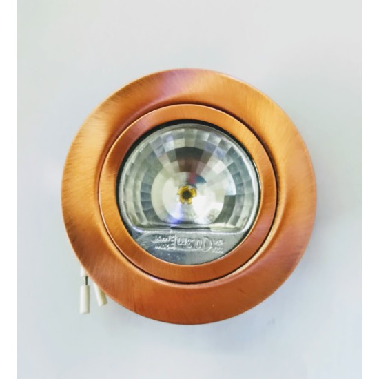 Σπότ χωνευτό στρογγυλό επίπλου G4 Χάλκινο - aca