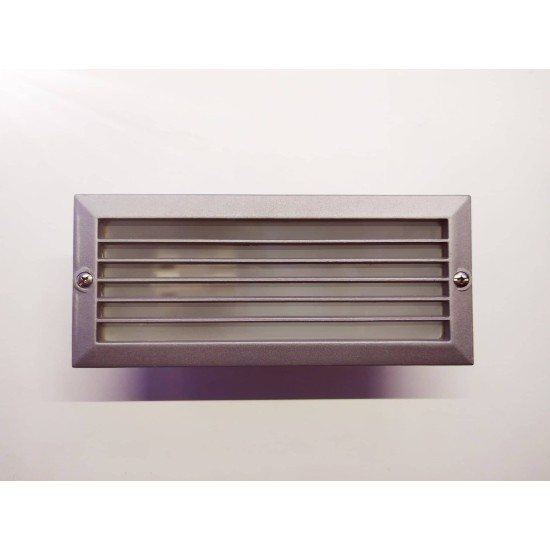 Χωνευτή απλίκα διαδρόμου ασημί IP54  - Ε27 230V 40W- IP54 - AC.045GL64G