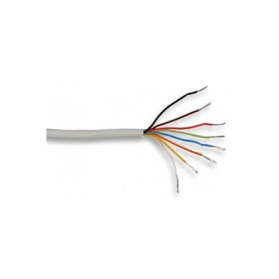 Καλώδιο Συναγερμού με αλουμίνιο 6x0.22+S Λευκό 