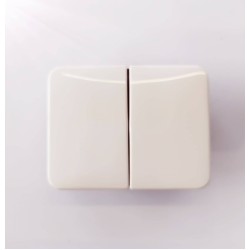 Πλακίδιο διακόπτη διπλού ιβουάρ για μηχ/σμο alpha nea/alpha exclusive - Busch-Jaeger