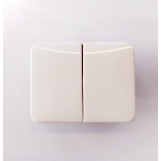 Πλακίδιο διακόπτη διπλού ιβουάρ για μηχ/σμο alpha nea/alpha exclusive - Busch-Jaeger