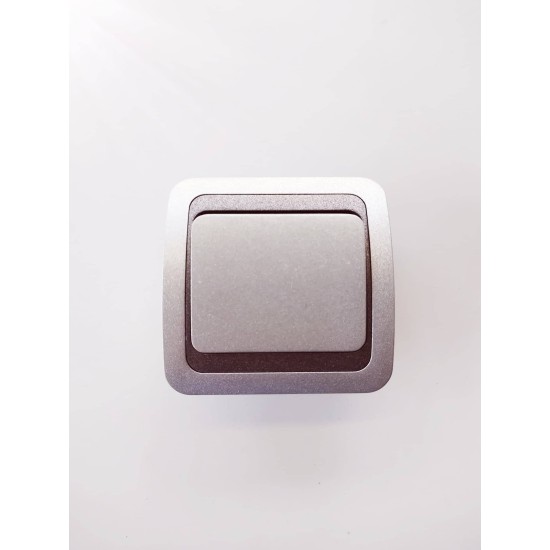 Διακόπτης αλέ ρετούρ 10A 250V~ Ασημί - MAKEL