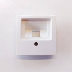 Πλακίδιο πρίζας RJ11/RJ45 -  1 θέσης λευκό για μηχ/σμο Basic - Busch-Jaeger