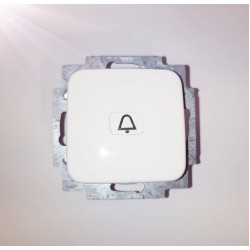 Bell button white - Mechanism/plate - Busch-Jaeger