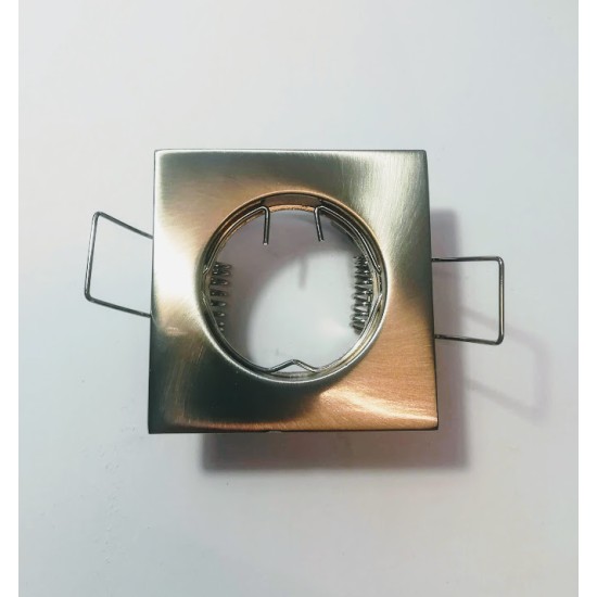 Σπότ χωνευτό τετράγωνο MR11 - Νίκελ μάτ - aca