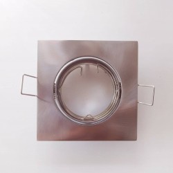 Σπότ χωνευτό τετράγωνο κινητό - Νίκελ μάτ  - aca