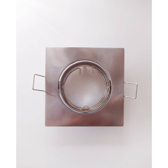 Recessed squared movable spot luminaires nickel mat - aca