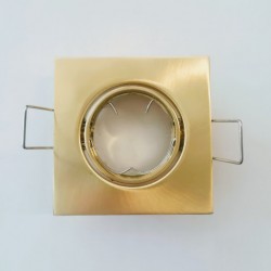 Σπότ χωνευτό τετράγωνο κινητό MR11 - Χρυσό μάτ - aca