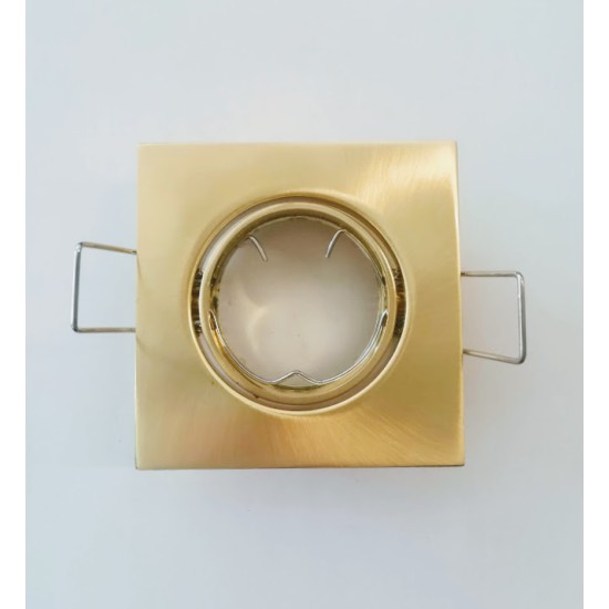 Σπότ χωνευτό τετράγωνο κινητό MR11 - Χρυσό μάτ - aca