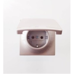 Πρίζα σούκο+κάλυμμα - Σαμπάνια μηχανισμός/Πλακίδιο Impuls - Busch-Jaeger