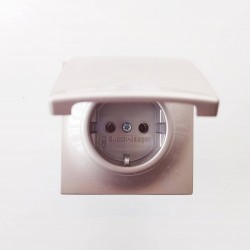 Πρίζα σούκο+κάλυμμα - Σαμπάνια μηχανισμός/Πλακίδιο Impuls - Busch-Jaeger