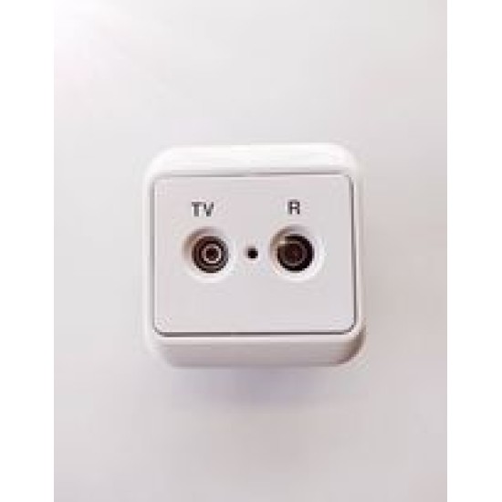 Πρίζα TV-R τερματική λευκό - City - Esem