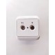 Πρίζα TV-R τερματική λευκό - City - Esem