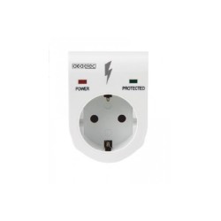 Schuko plug to female schuko surge protection white - CM35SPD - aca elec