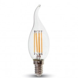 Λαμπτήρας Led κερί διάφανο - 230V / Ε14  6W - DECO6WWTIP - Diolamp