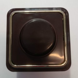 Dimmer περιστροφικό αλλερετούρ 1000W / 230V -  Καφέ/Χρυσό - Sifnos 767 - aliberti