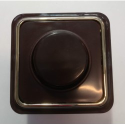 Dimmer περιστροφικό αλλερετούρ 1000W / 230V -  Καφέ/Χρυσό - Sifnos 767 - aliberti