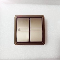 Διακόπτης διπλός μπρονζέ - Μηχανισμός/Πλακίδιο/Πλαίσιο Trazo - Niessen