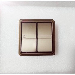 Διακόπτης διπλός μπρονζέ - Μηχανισμός/Πλακίδιο/Πλαίσιο Trazo - Niessen