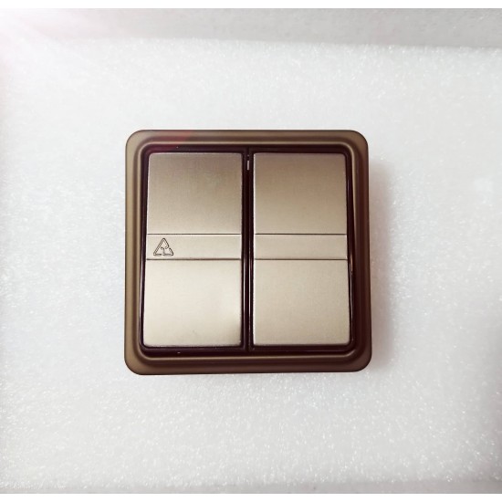 Διακόπτης διπλός μπρονζέ - Μηχανισμός/Πλακίδιο/Πλαίσιο Trazo - Niessen