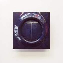 Διακόπτης διπλός/μπουτόν - Μπλέ πλακίδιο Impuls - Busch-Jaeger