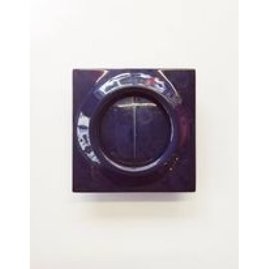 Διακόπτης διπλός/μπουτόν - Μπλέ πλακίδιο Impuls - Busch-Jaeger