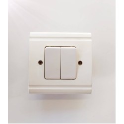 Διακόπτης διπλός λευκό - M3000 - ESEM