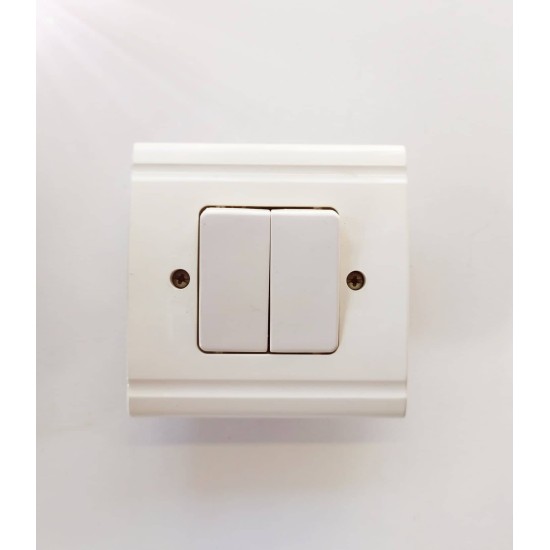 Διακόπτης διπλός λευκό - M3000 - ESEM
