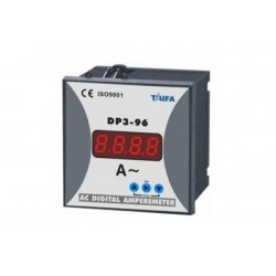Ψηφιακό Αμπερόμετρο 96x96 / 1Φ 1-10000Α Λειτουργία μέσω αντίστοιχων μετασχηματιστών έντασης DP3-96-I - TAIFA