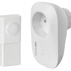 Κουδούνι πρίζας τηλεχειριζόμενο φωτιζόμενο λευκό - EcoBell100Plug - Sentinel