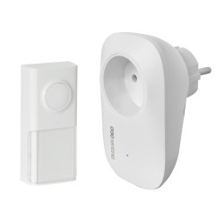 Door chime plug white - wireless digital - EcoBell100Plug - Sentinel