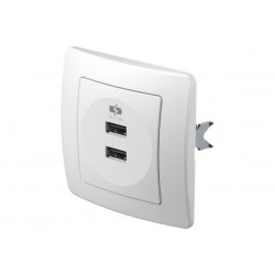 Τροφοδοτικό USB 5V 2,4A PW Λευκό  / TEM EKONOMIK