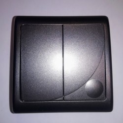 Διακόπτης διπλός Κ-Ρ - Γραφίτης - Efekt - OSPEL