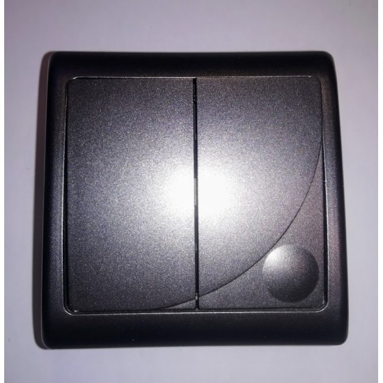 Διακόπτης διπλός Κ-Ρ - Γραφίτης - Efekt - OSPEL