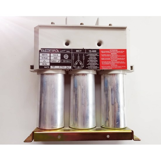 Συστοιχία πυκνωτών 10Kvar / 400V~ Διόρθωσης συντελεστή ισχύος(Cosφ) - Elcontrol