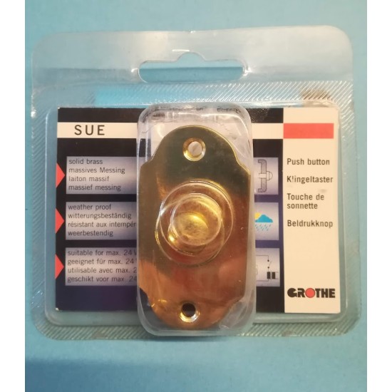 Μπουτόν  ορειχάλκινο 1 πλήκτρο - χρυσό - ETA SUE - GROTHE