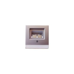 Socket 2s RJ11/RJ45 silver - Plate future - Busch-Jaeger