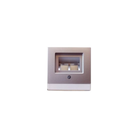 Socket 2s RJ11/RJ45 silver - Plate future - Busch-Jaeger