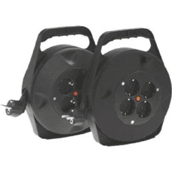 Προέκταση Καρούλι Πλαστικό Κλειστό 4Πρίζες 3x1.5mm² 5μ -  GCBR5 - Geyer 