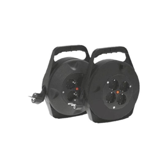 Προέκταση Καρούλι Πλαστικό Κλειστό 4Πρίζες 3x1.5mm² 5μ -  GCBR5 - Geyer 