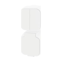 Διακόπτης A-R με πρίζα σούκο εξωτερικός λευκό - IP54 - H2-B120GVM - GEYER