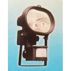 Halogen flood luminaire oval with motion sensor R7s - Black - 230V - 500W  - 4-3501 - Adeleq