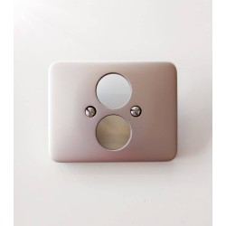 Πλακίδιο πρίζας Hi-Fi - 2 θέσεων τιτάνιο για μηχ/σμο alpha nea/alpha exclusive - Busch-Jaeger