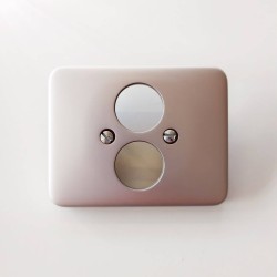 Πλακίδιο πρίζας Hi-Fi - 2 θέσεων τιτάνιο για μηχ/σμο alpha nea/alpha exclusive - Busch-Jaeger