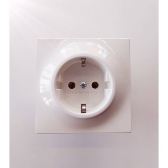 Πρίζα σούκο - Λευκό μηχανισμός/Πλακίδιο Impuls - Busch-Jaeger