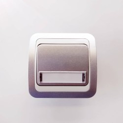 Inscription Button with lamp Silver - MAKEL